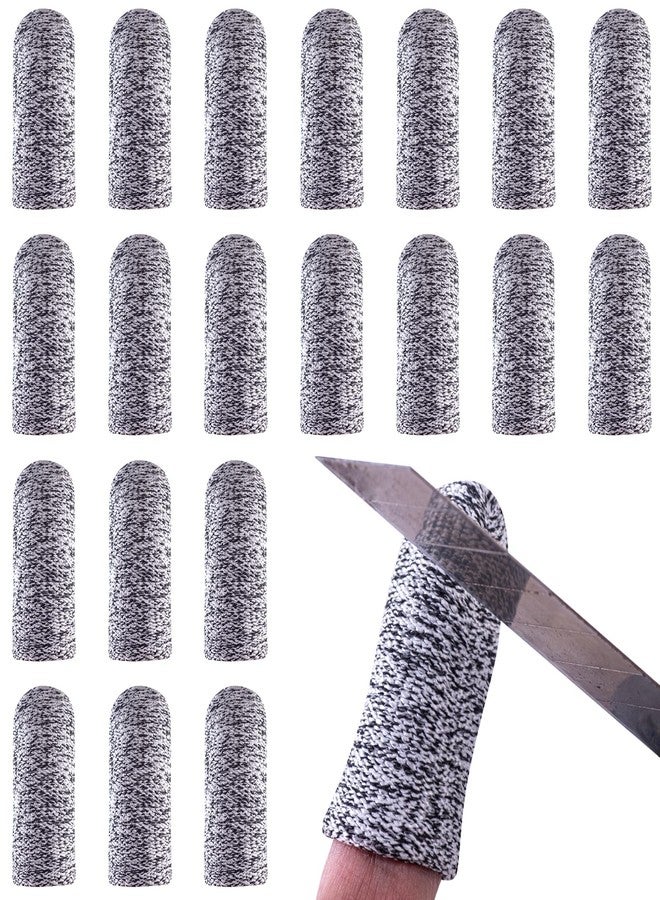 PQJSJDR 20 Pcs Finger Cots Cut Resistant Protector Reusable Fingertip Gloves Cover Large Finger Nail Sleeves Fabric Thumb Protection Guards Kitchen Hand Sewing Food Cutting Sculpture Carving Work Supplies - Image 1